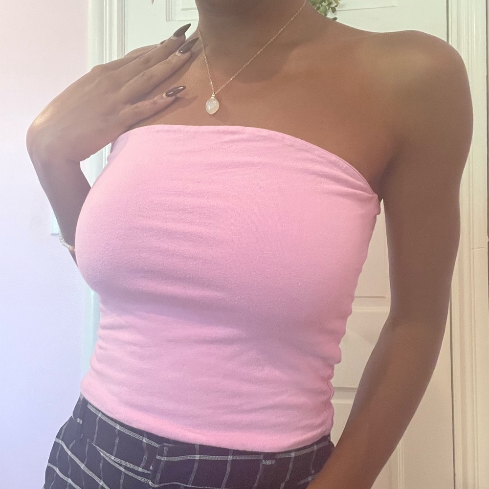 Pink Brandy Melville tube top
